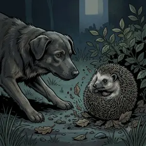 "Hog threatened by dog"