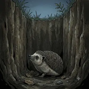 "Hog trapped in a hole"